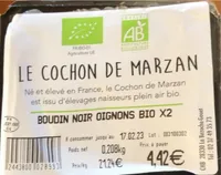 Boudin noir oignons bio