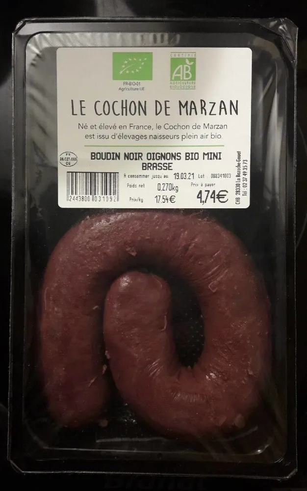 Boudin noir oignons bio mini brasse