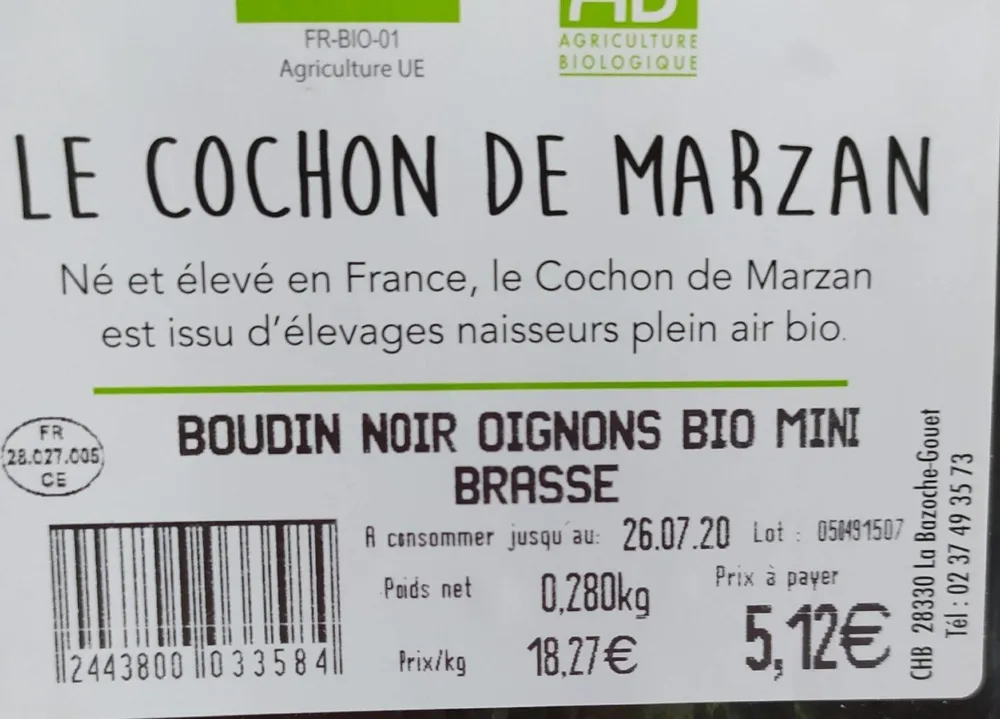 Boudin noir oignons
