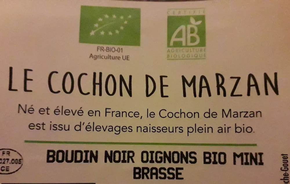 Boudin noir oignons bio mini brasse