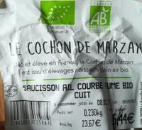Saucisson ail courbe fumé Bio cuit