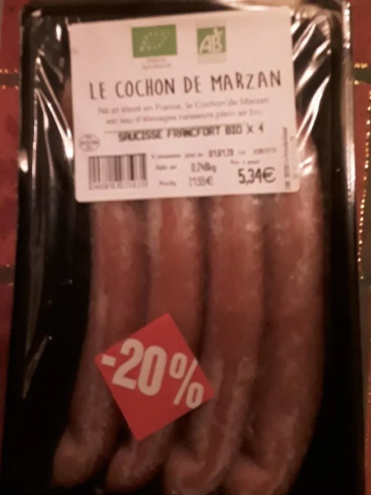 Saucisse Francfort bio