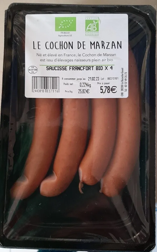 saucisses Francfort bio