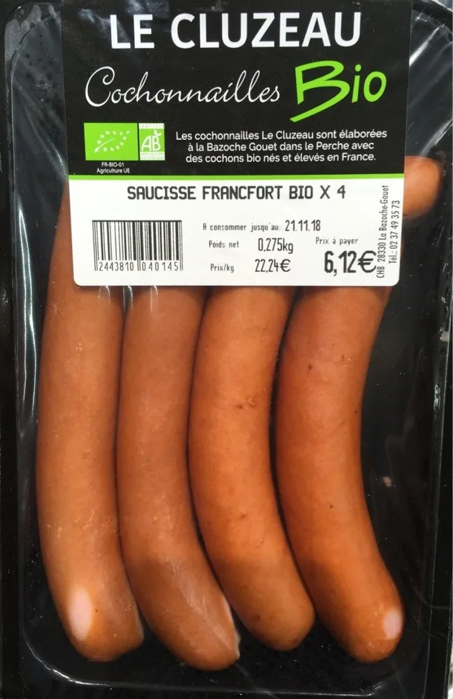 Saucisse francfort bio