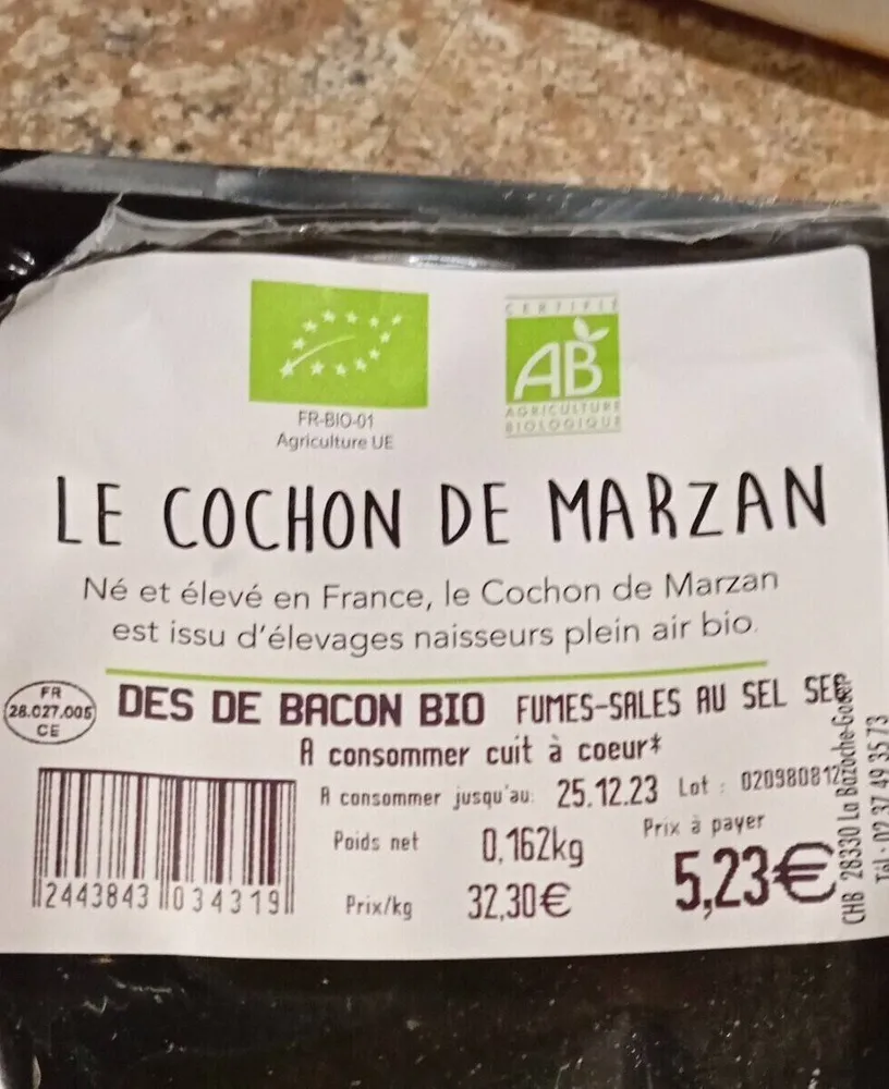 Des de bacon le cochon de marzan