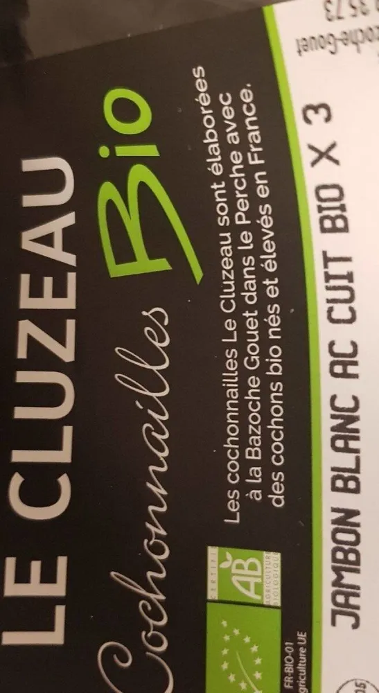 Jambon blanc AC cuit bio x 3