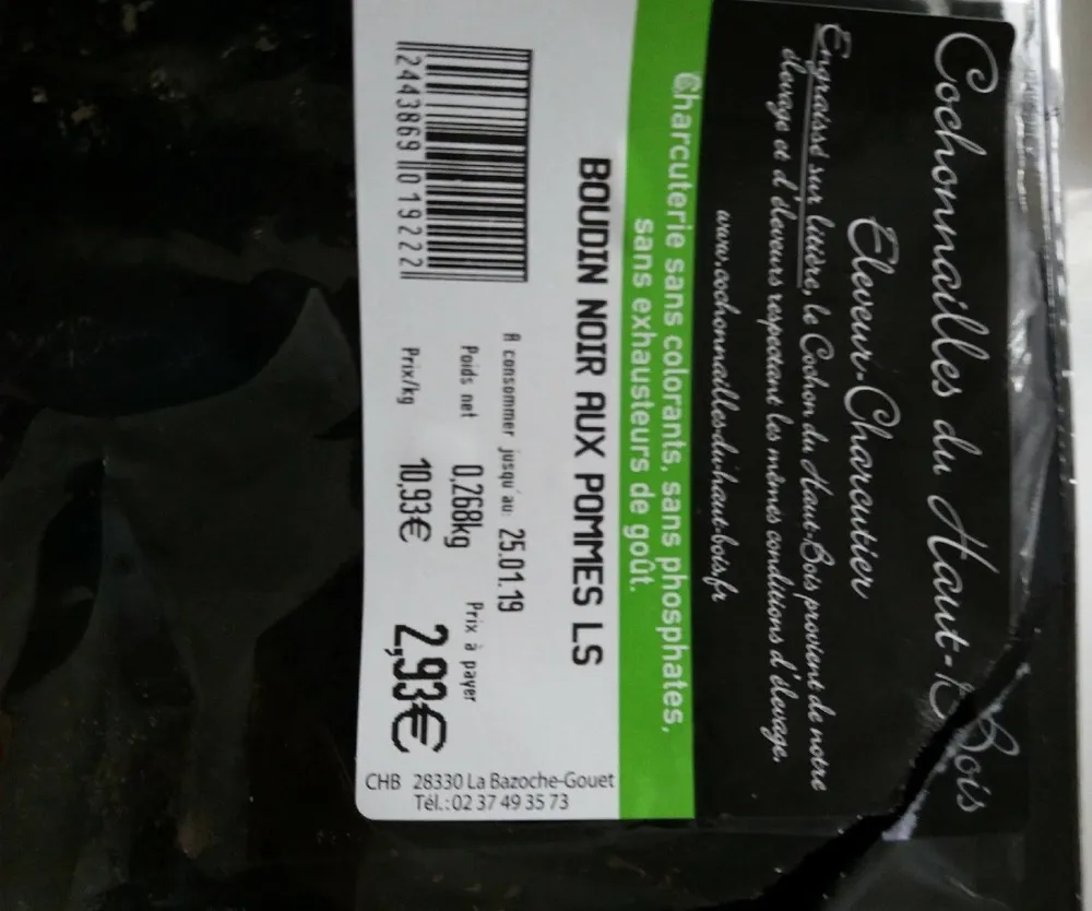 Boudin noir aux pommes