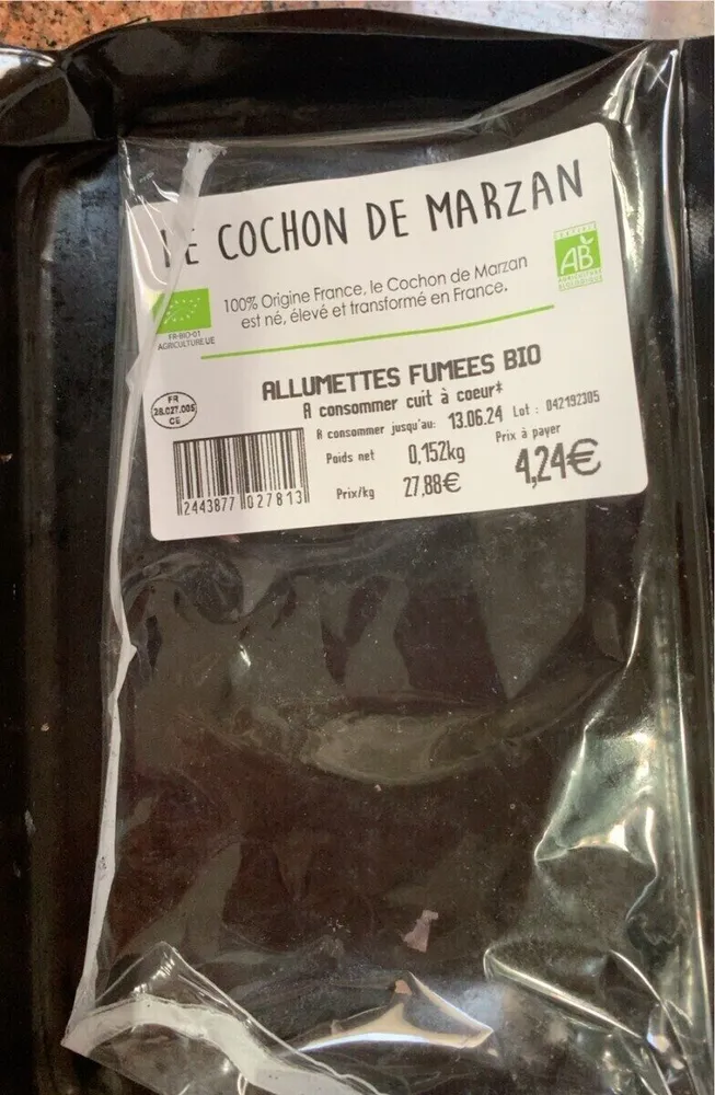 Alumettes fumees bio