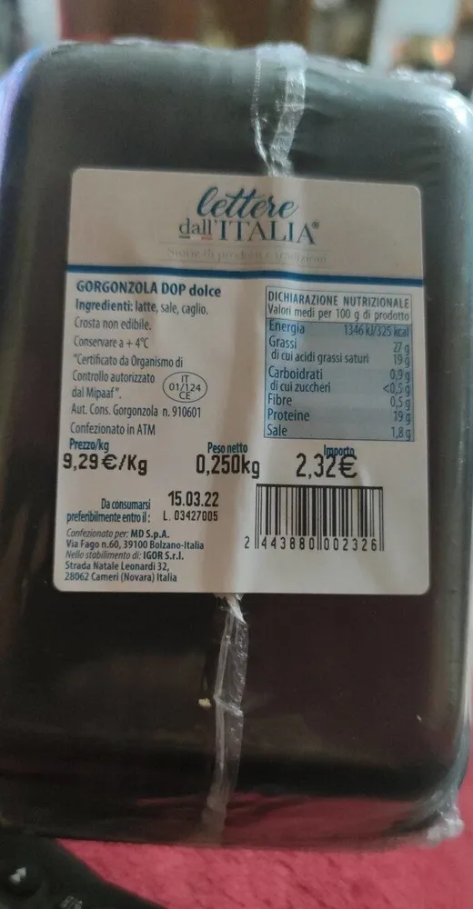 Gorgonzola dop dolce