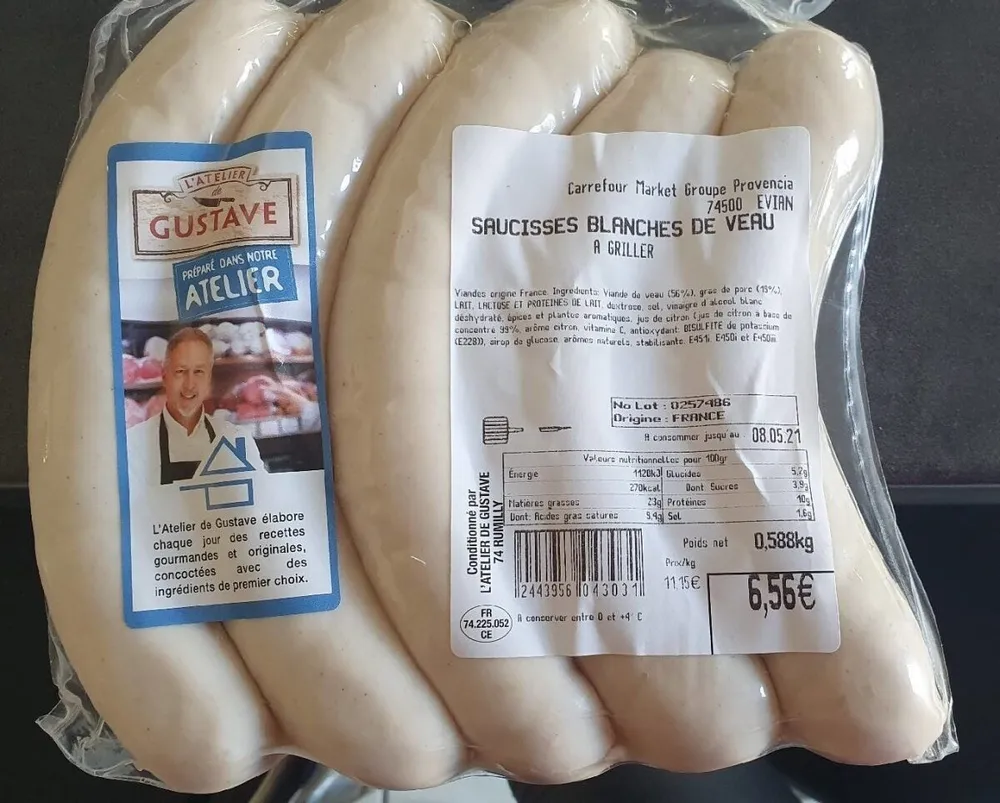 Saucisses blanches de veau