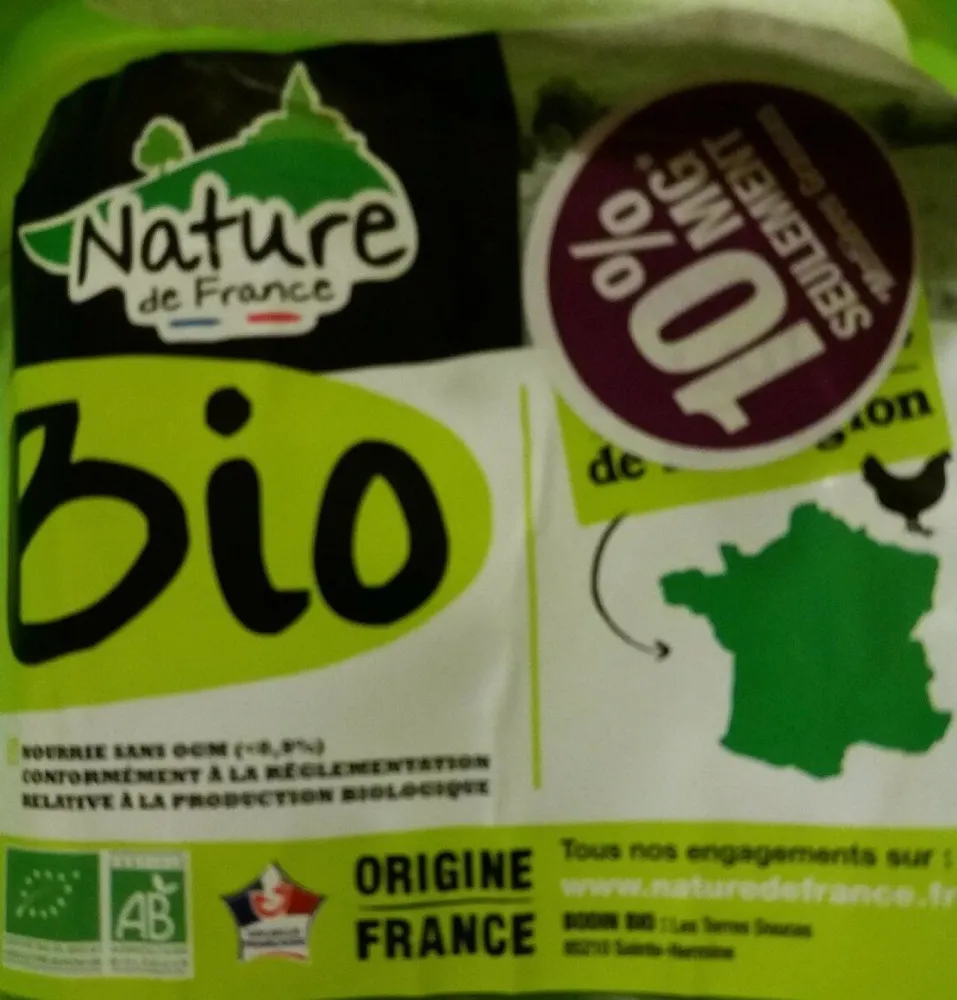 Saucisses nature de volaille bio