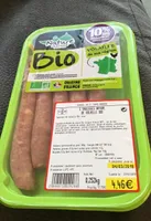 Saucisses nature volailles bio