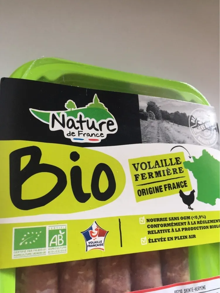 Saucisses de volaille bio