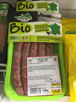 Saucisses nature de volaille