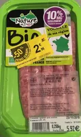 Saucisses nature de volaille bio