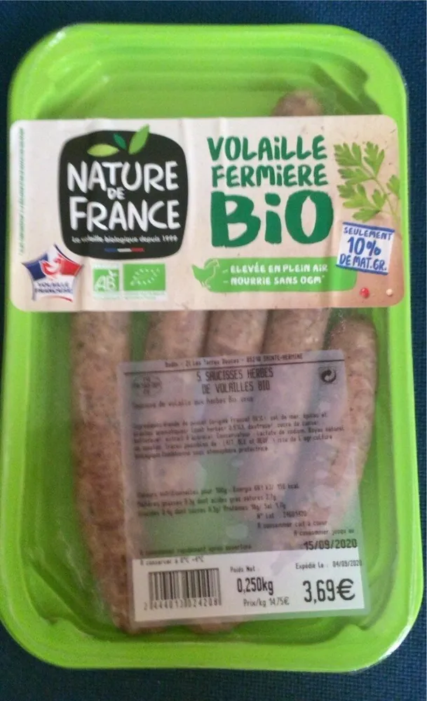 Volaille fermière bio