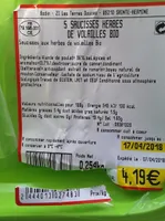 Saucisses de volailles