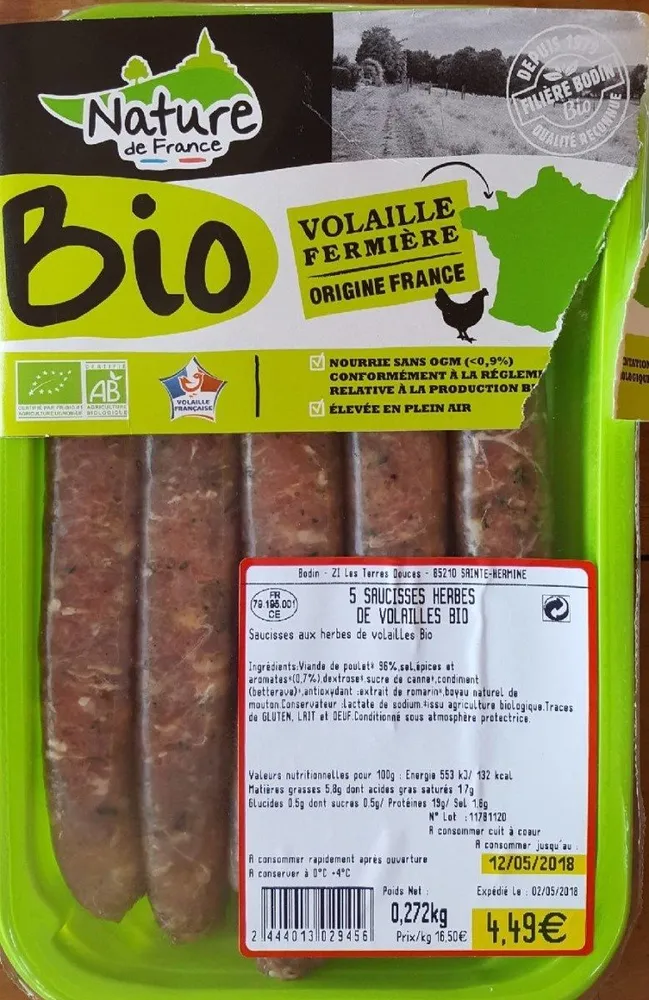 Saucisse de volailles aux herbes
