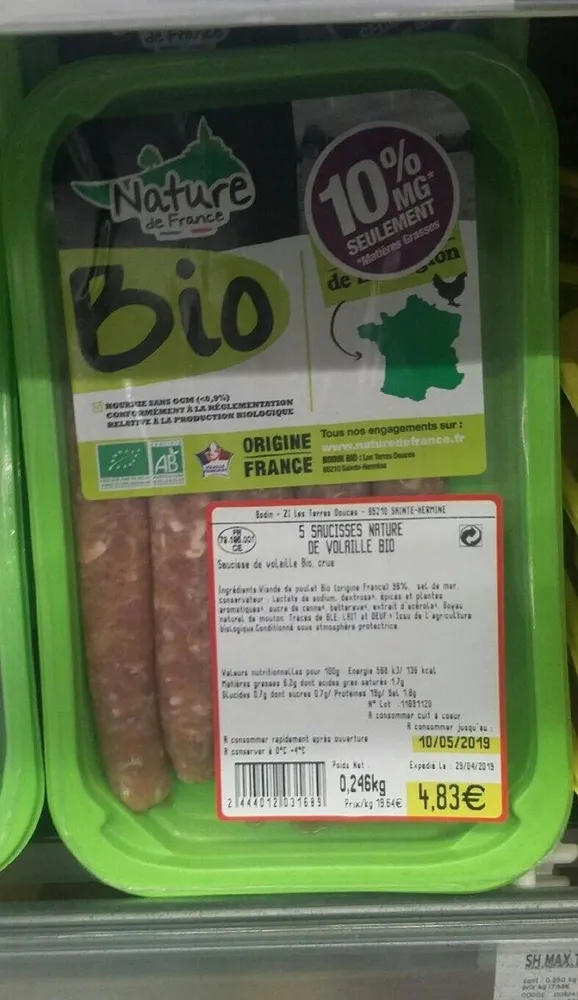 Saucisses herbes de volaille