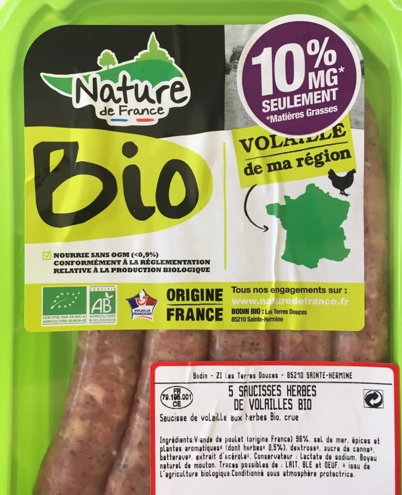 Saucisses de volaille aux herbes