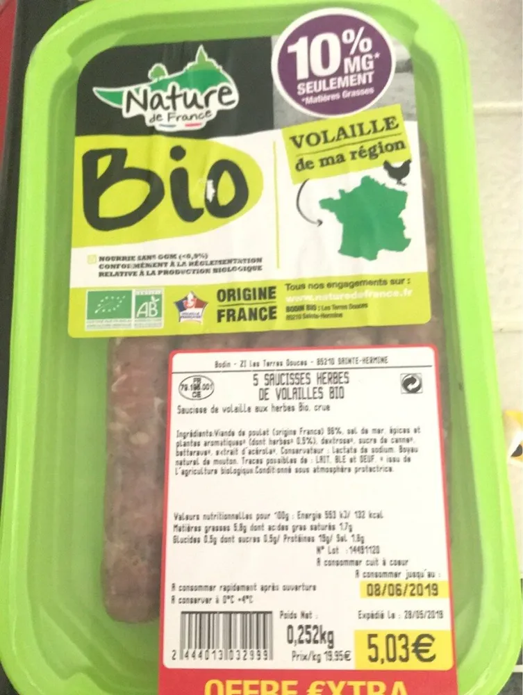Saucisse de volailles