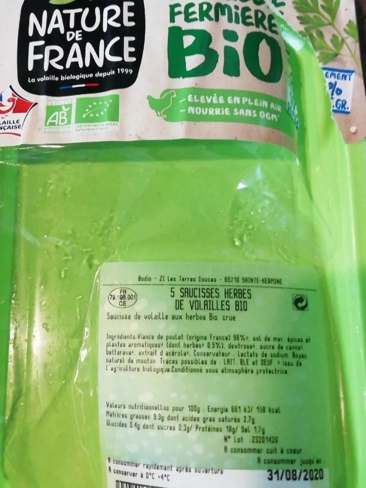 Volaille fermière bio