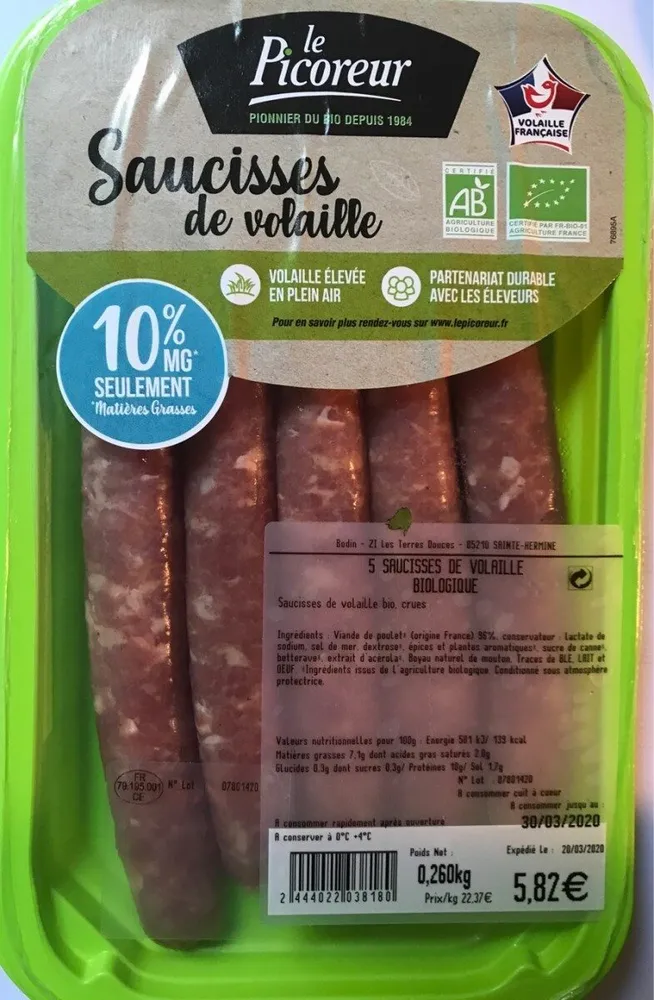 Saucisses de volailles