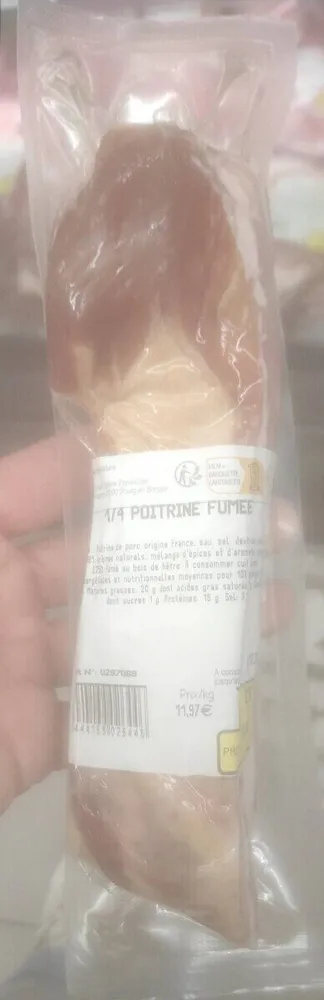 1/4 de poitrine fumée