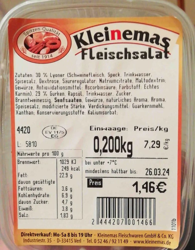 Fleischsalat