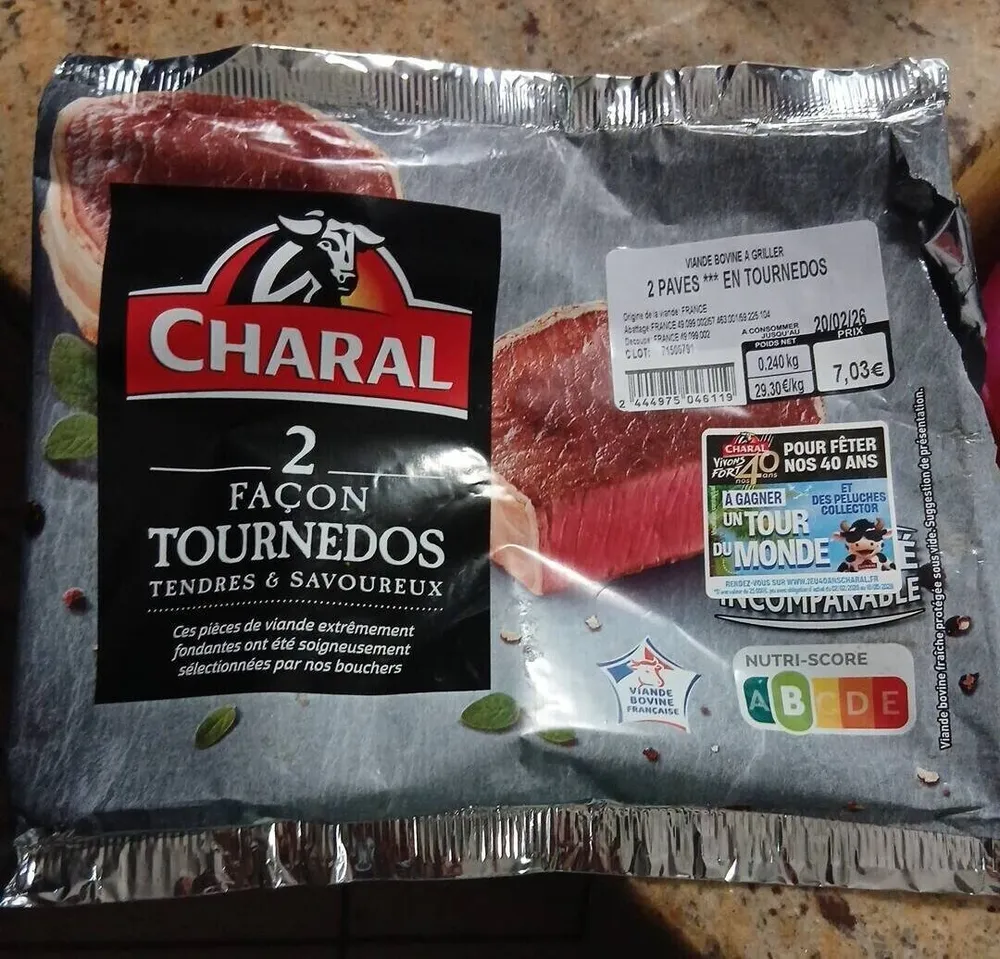 Pave en tournedos