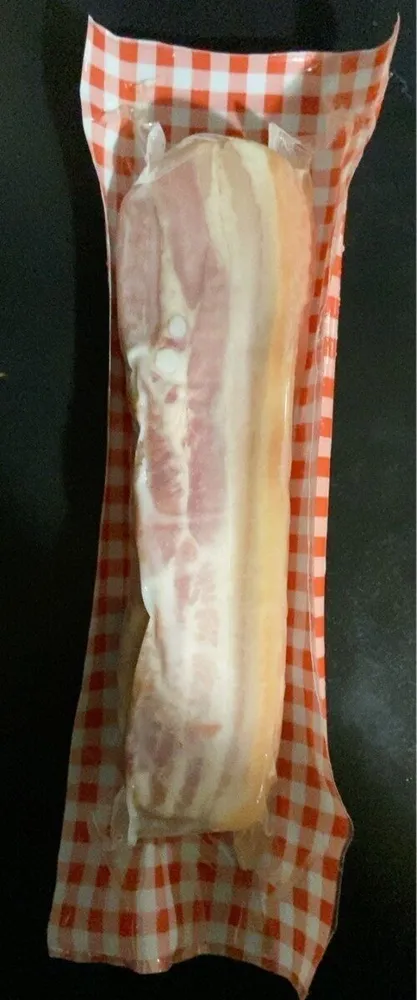 Poitrine de porc cuite a plat
