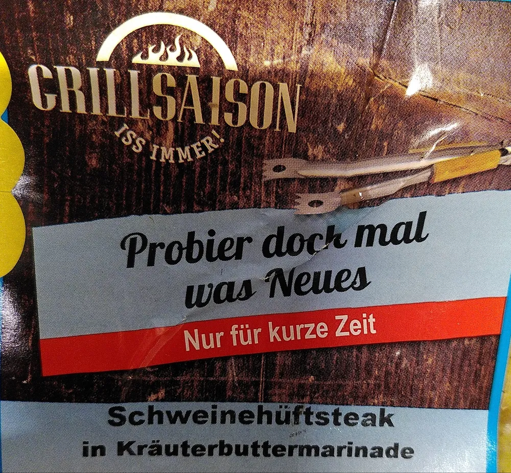 Schweinehüftsteaks in Kräuterbuttermarinade