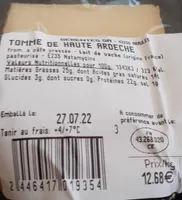 Tomme de haute ardeche