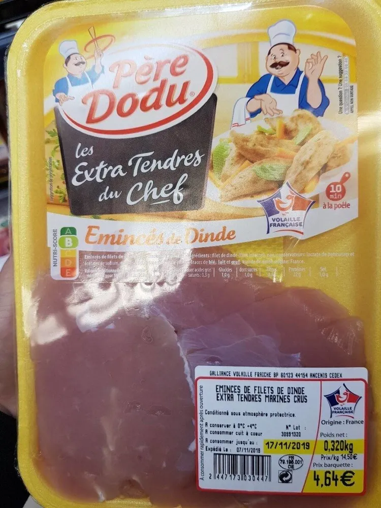 Émincés de Dindes