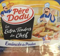 Eminces de filet de poulet extra tendre marines crus