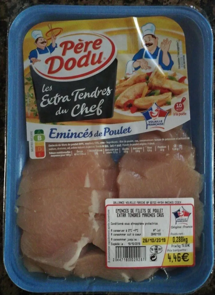 Émincés de poulet extra tendres