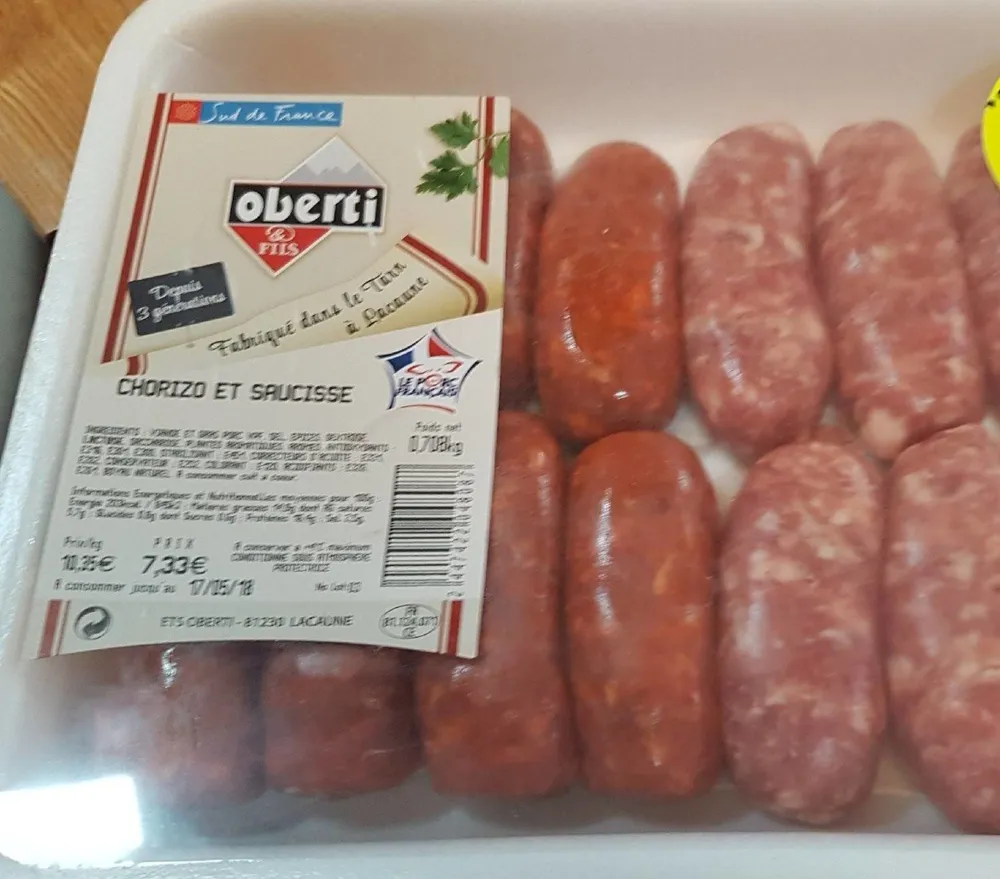 Chorizo et saucisse