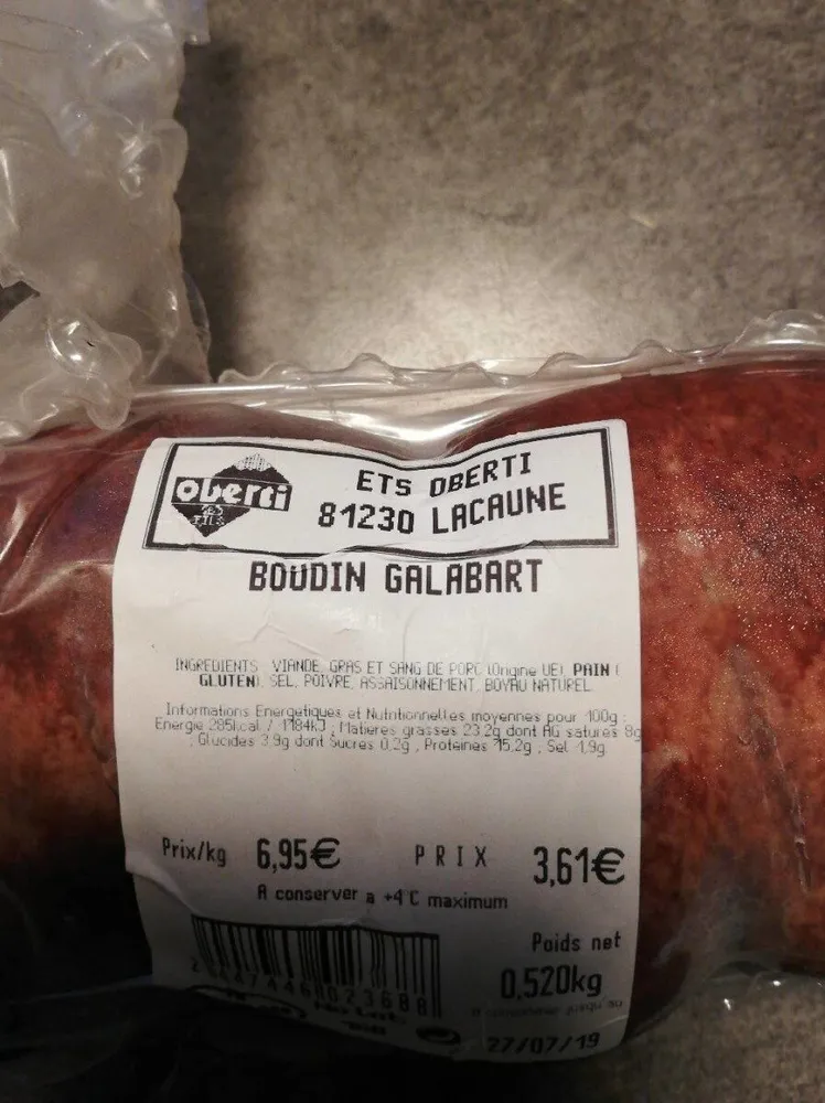 Boudin galabart