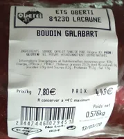 Boudin galabart