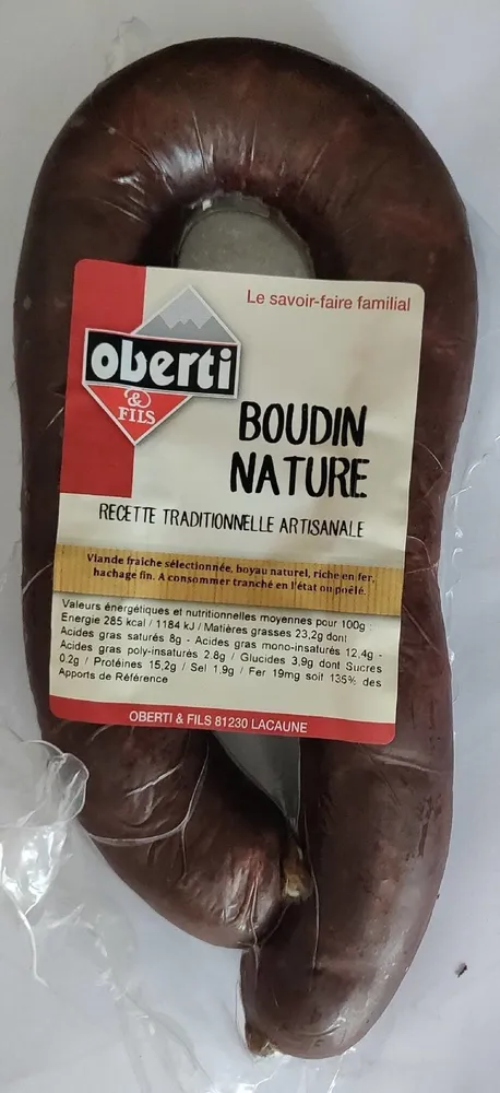 Boudin noir nature