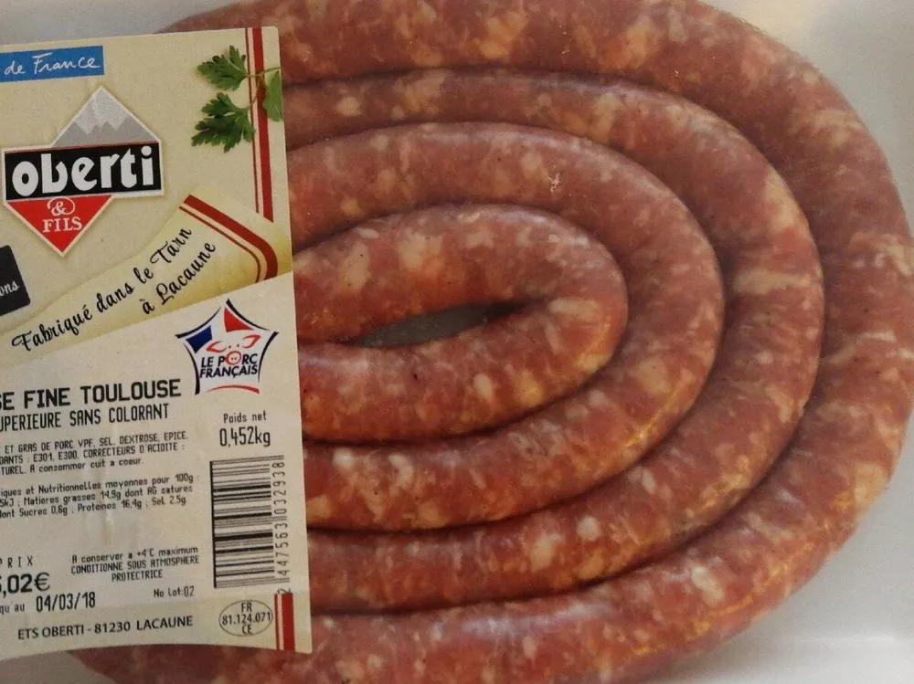 Saucisse fine toulouse