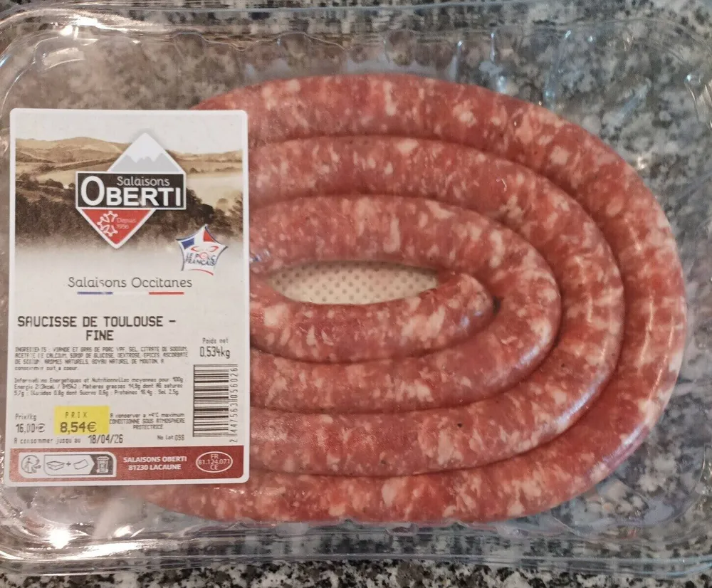 Saucisse de Toulouse fine