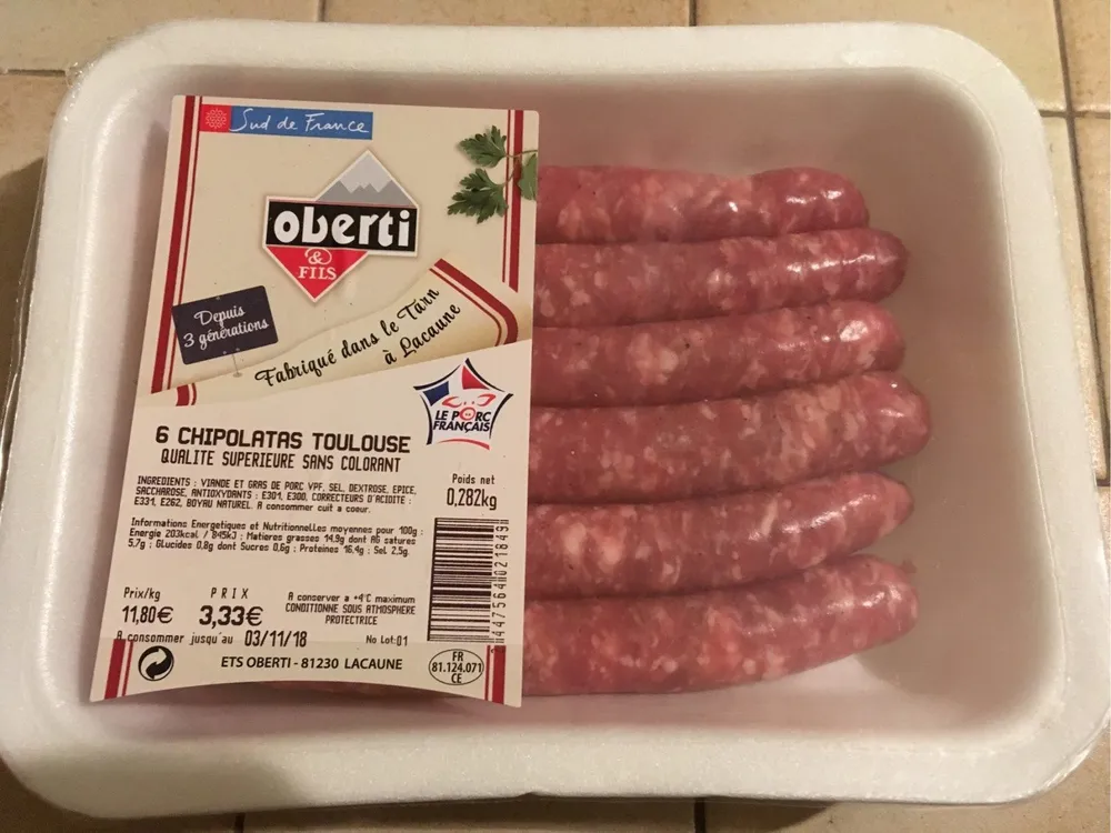 6 CHIPOLATAS TOULOUSE