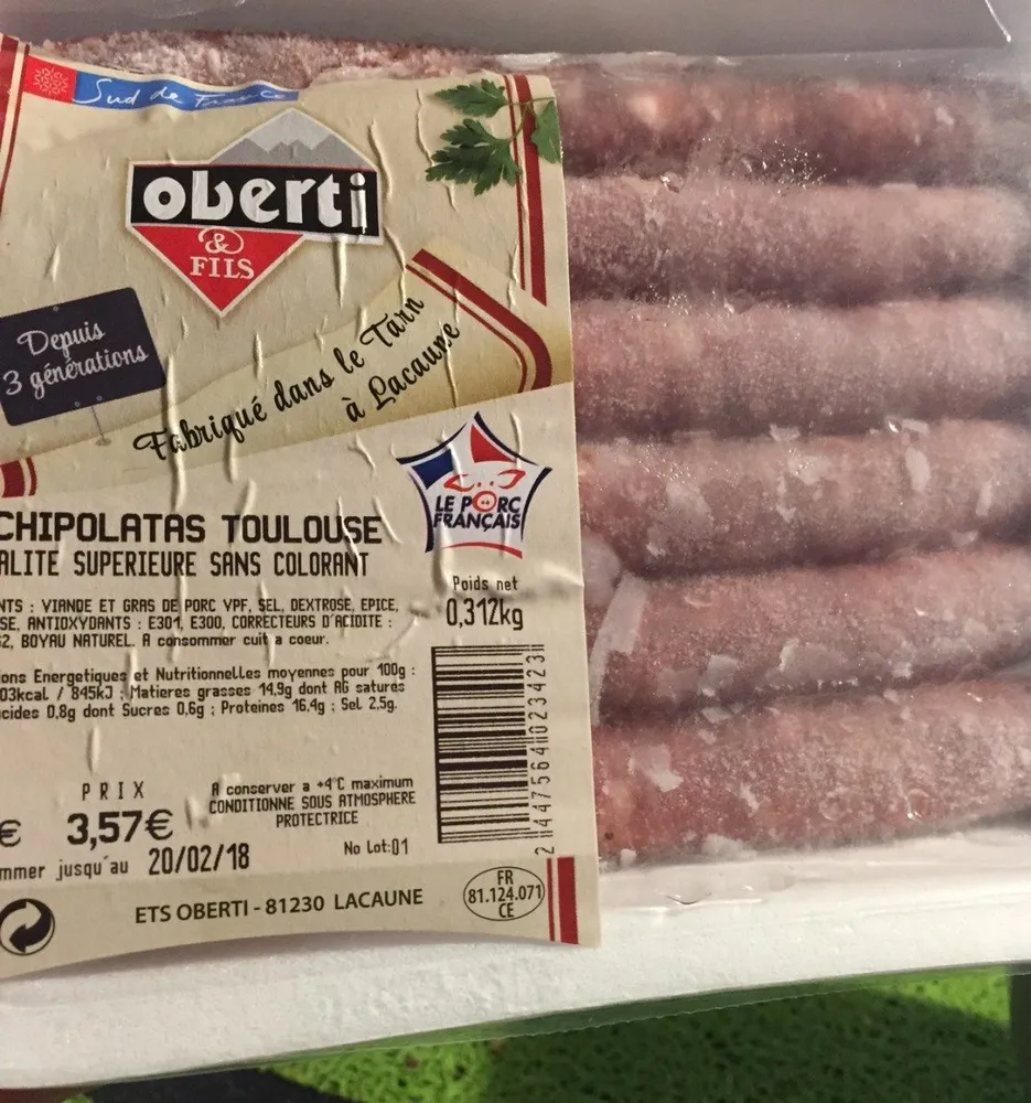 6 chipolatas Toulouse