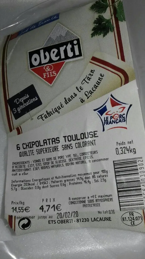 Chipolatas Toulouse