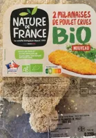 2 milanaises de poulet crues bio