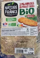 Milanaises de poulet crues