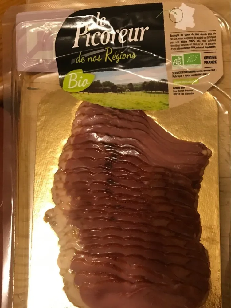 Filets de canard traité en salaison
