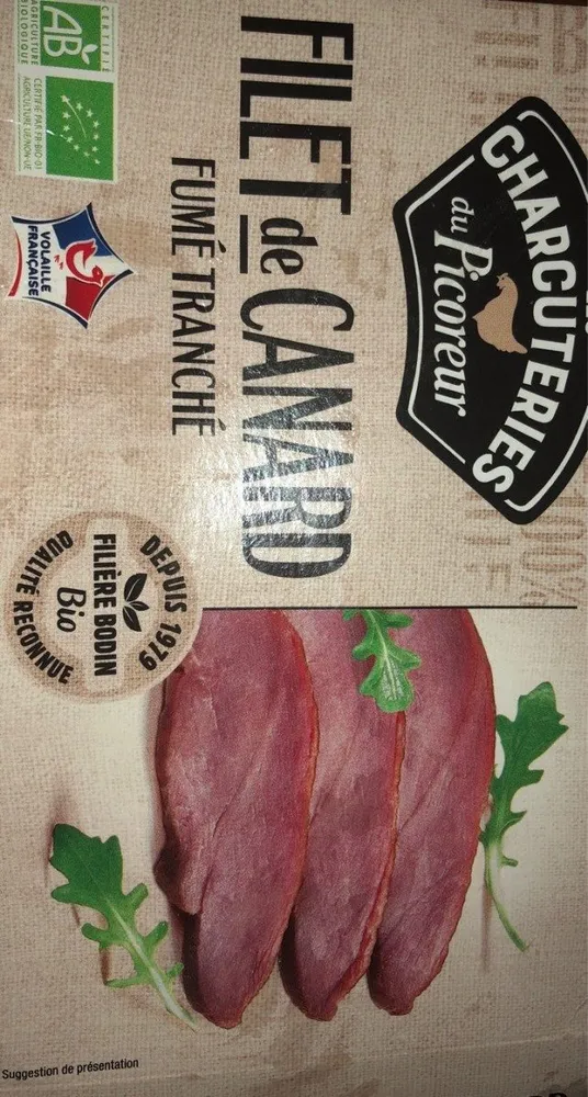 Filet de canard fumé tranché