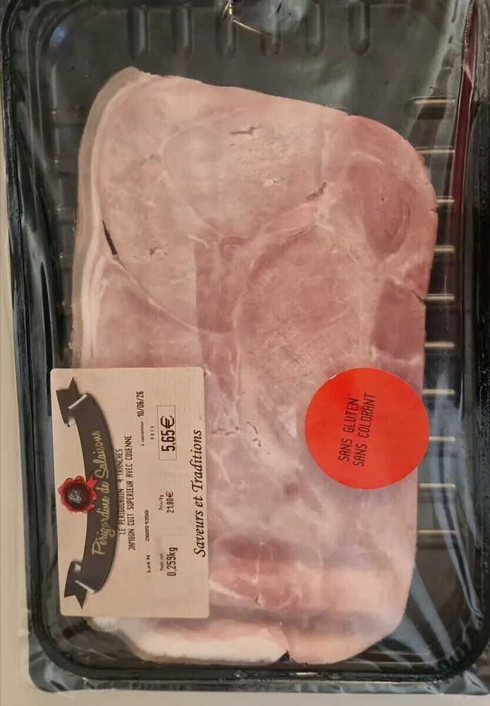 Jambon cuit supérieur avec couenne